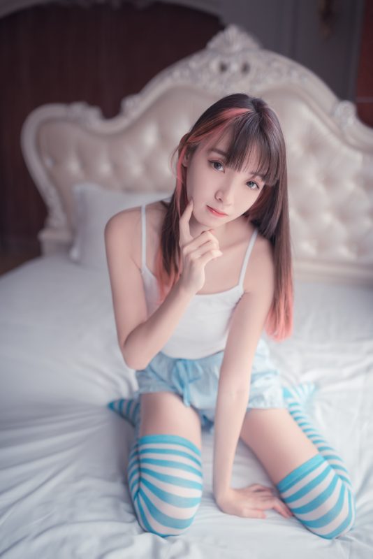图片[3]-风之领域 NO.014 蓝白条长袜[50P／256MB]