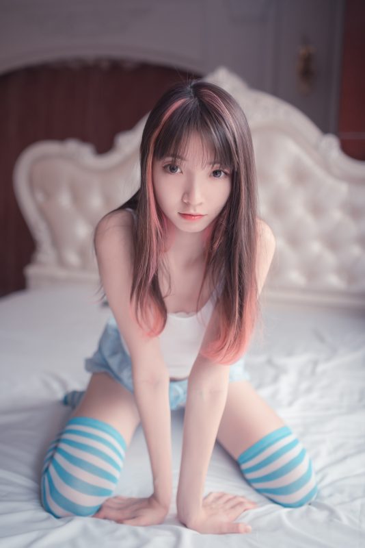 图片[5]-风之领域 NO.014 蓝白条长袜[50P／256MB]